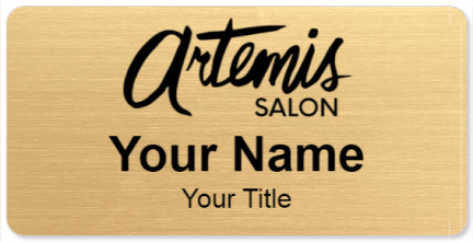 Custom name badges for Artemis Salon