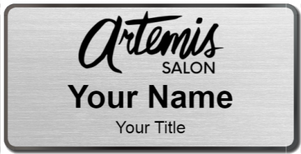 Custom name badges for Artemis Salon