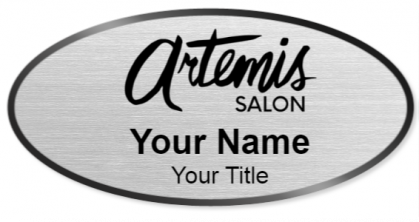 Custom name badges for Artemis Salon