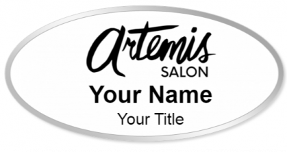 Custom name badges for Artemis Salon