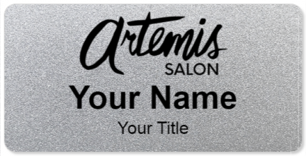 Custom name badges for Artemis Salon