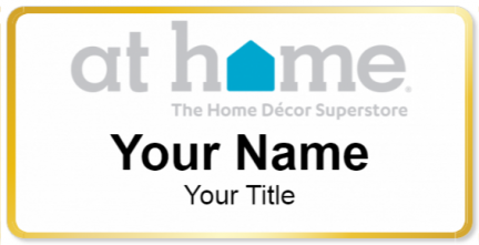 Custom name badges for At Home