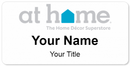 Custom name badges for At Home