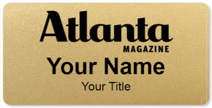 Custom name badges for Atlanta Magazine