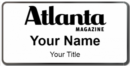 Custom name badges for Atlanta Magazine