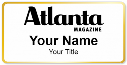 Custom name badges for Atlanta Magazine