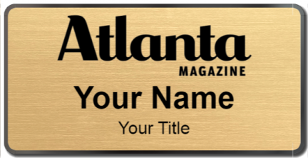 Custom name badges for Atlanta Magazine