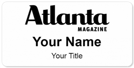 Custom name badges for Atlanta Magazine
