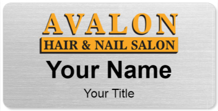 Custom name badges for Avalon Hair and Nail Salon