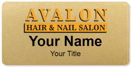 Custom name badges for Avalon Hair and Nail Salon