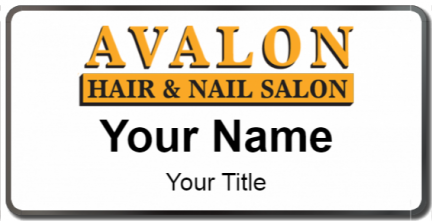 Custom name badges for Avalon Hair and Nail Salon