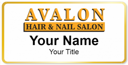 Custom name badges for Avalon Hair and Nail Salon