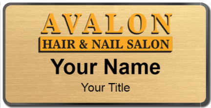 Custom name badges for Avalon Hair and Nail Salon