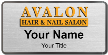 Custom name badges for Avalon Hair and Nail Salon