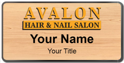 Custom name badges for Avalon Hair and Nail Salon