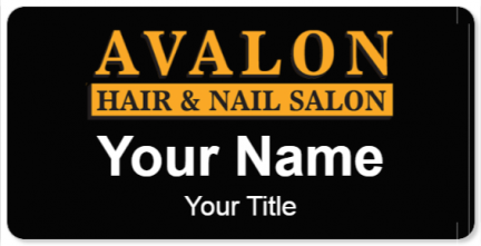 Custom name badges for Avalon Hair and Nail Salon