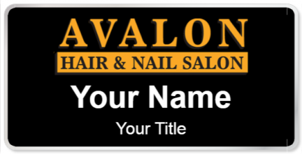 Custom name badges for Avalon Hair and Nail Salon