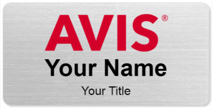 Custom name badges for Avis Rental Cars