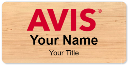 Custom name badges for Avis Rental Cars