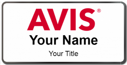 Custom name badges for Avis Rental Cars