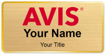 Custom name badges for Avis Rental Cars