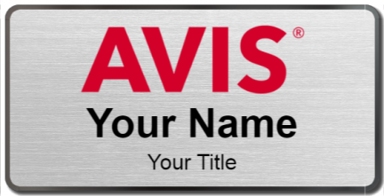 Custom name badges for Avis Rental Cars