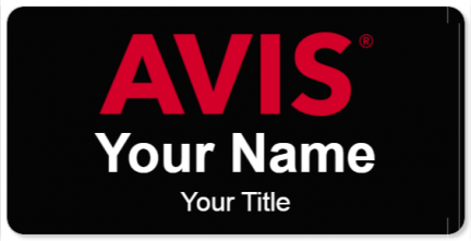 Custom name badges for Avis Rental Cars
