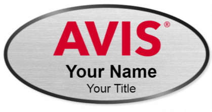 Custom name badges for Avis Rental Cars