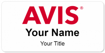 Custom name badges for Avis Rental Cars