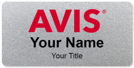 Custom name badges for Avis Rental Cars