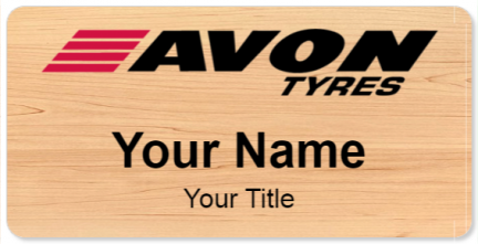 Custom name badges for Avon Tyres