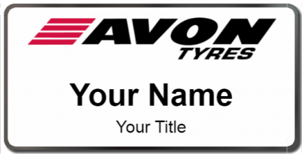 Custom name badges for Avon Tyres