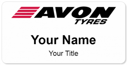 Custom name badges for Avon Tyres