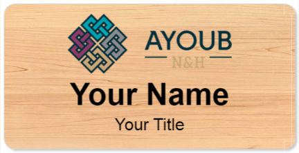 Custom name badges for Ayoub