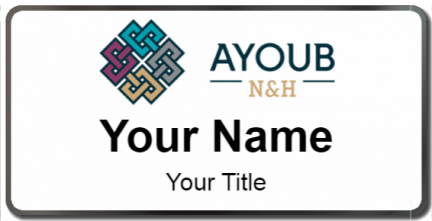 Custom name badges for Ayoub