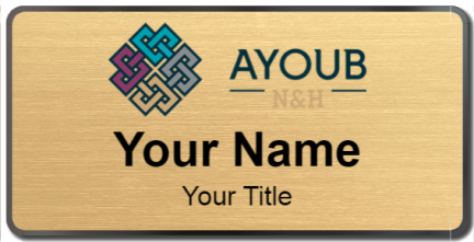 Custom name badges for Ayoub