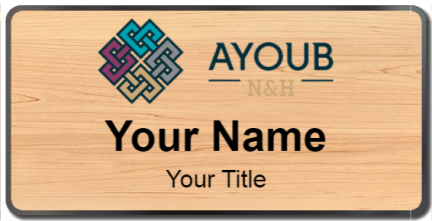 Custom name badges for Ayoub
