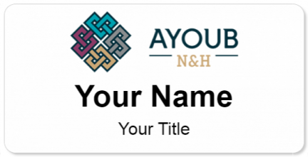 Custom name badges for Ayoub
