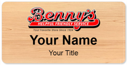 Custom name badges for Bennys