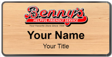 Custom name badges for Bennys