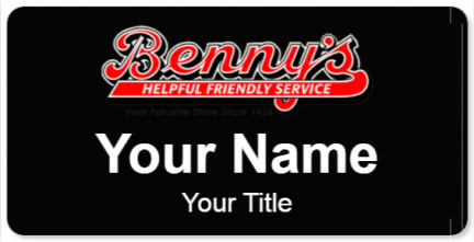 Custom name badges for Bennys