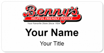 Custom name badges for Bennys