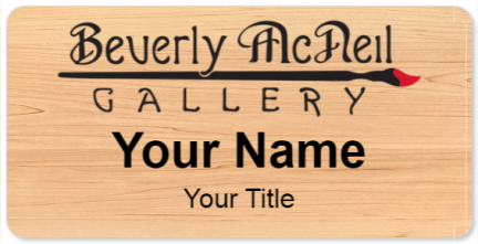 Custom name badges for Beverly McNeal Gallery