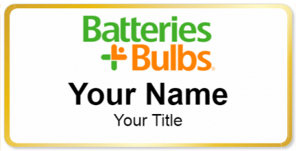 Custom name badges for Batteries Plus Bulbs
