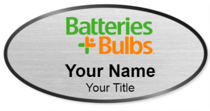 Custom name badges for Batteries Plus Bulbs