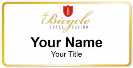 Custom name badges for Bicycle Hotel Casino