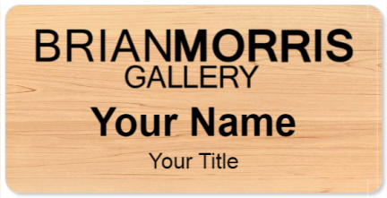 Custom name badges for Brian Morris Gallery