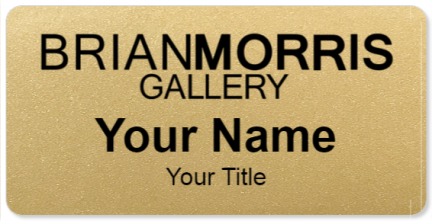 Custom name badges for Brian Morris Gallery