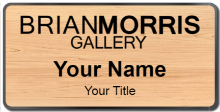 Custom name badges for Brian Morris Gallery