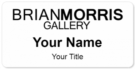Custom name badges for Brian Morris Gallery